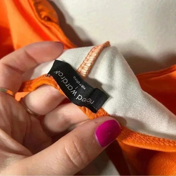 Naked wardrobe orange faux leather top L - Picture 5 of 6